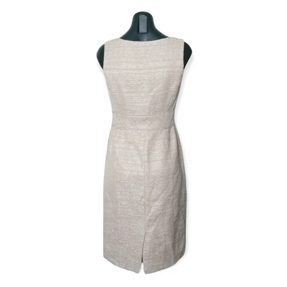 Ann Klein NY Gold Metallic Dress Size 4 - Picture 4 of 11